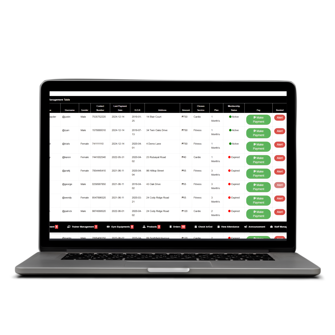 Gym Management System